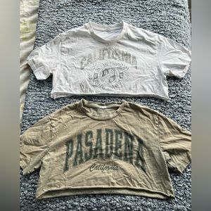 Garage graphic crop tee bundle